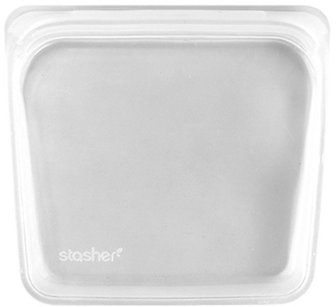 stasher 矽膠三明治袋 透明 19*18cm, 1個, 1入, FREE(one size)