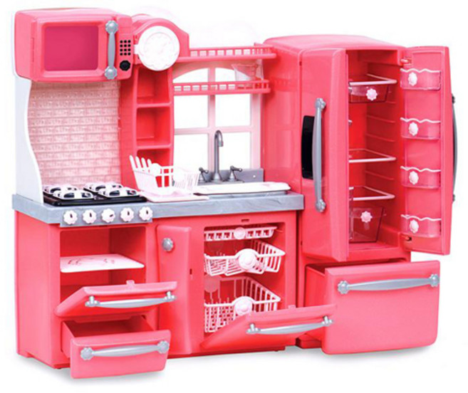 오지돌스 핑크주방세트 완구, 혼합 색상, 1개