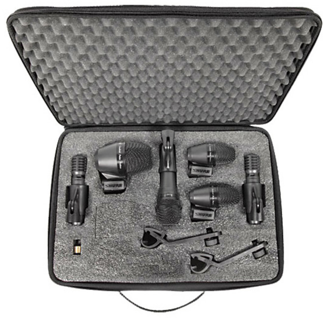 슈어 드럼마이크 세트 PGADRUMKIT6, 블랙, 1세트