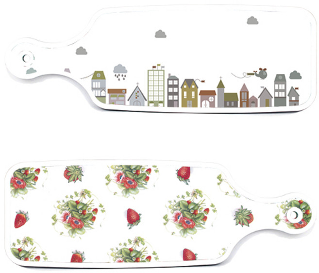 로엠디자인 서빙 도마 보드, 딸기아트웍, 도시클립아트, 1세트
