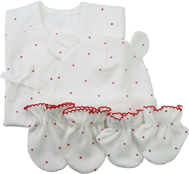 베이비베어 스타 배냇저고리+손싸개+발싸개+신생아 모자 - 4종세트