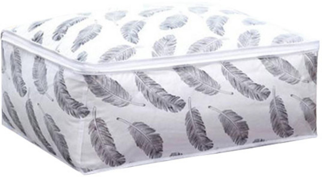마켓감성 EVA 패턴 옷이불 정리가방, 깃털, 1개