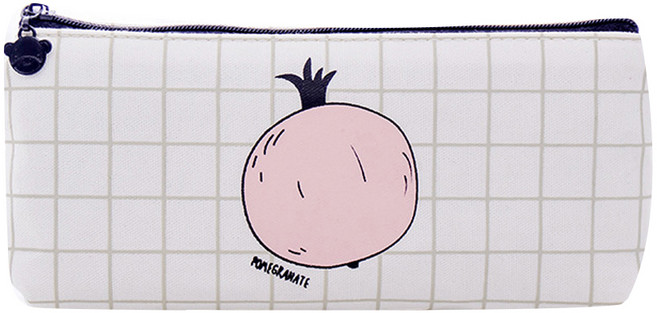 필립로지스틱 사이드 후르츠 연필 케이스, 그리드파미그래닛, 1개