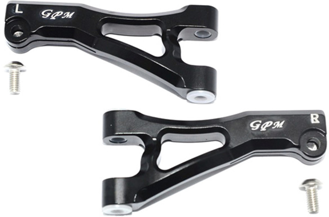 GPM ALUMINIUM FRONT UPPER ARMS 4p RC에이암 RC1201, BK, 1세트