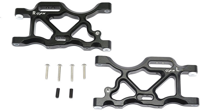 GPM ALUMINIUM REAR LOWER ARMS 8p RC에이암 RC1215, BK, 1세트