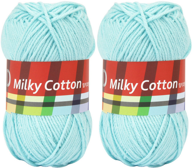 브랜드얀 밀키코튼 레드라벨 면혼방 뜨개실, 마린, 2개