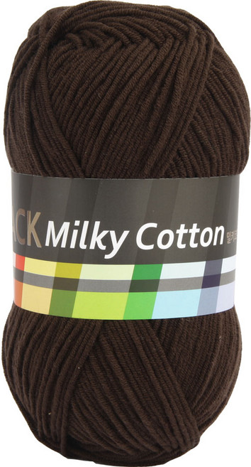 브랜드얀 밀키코튼 BLACK 면혼방 뜨개실, 12번 진밤, 1개