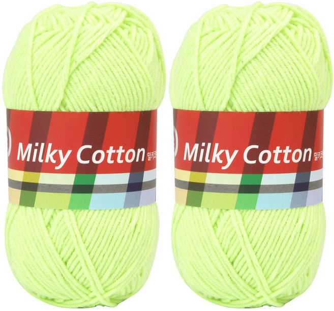 브랜드얀 밀키코튼 레드라벨 면혼방 뜨개실, 69린덴, 2개