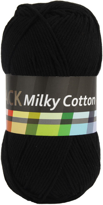 브랜드얀 밀키코튼 BLACK 면혼방 뜨개실, 2번 검정, 1개