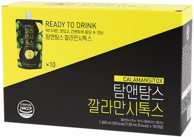탐앤탐스 깔라만시톡스 주스, 130ml, 10개