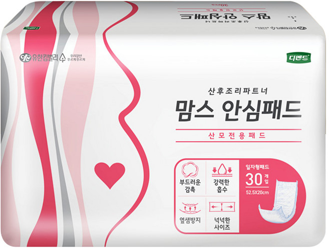 디펜드 여성용 맘스 안심패드 산모전용 패드 일자형, 45 x 17.4 cm, 30개입, 1개