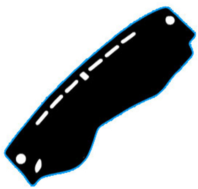 블루코드 메탈로고 섀미 대쉬보드커버, 현대 코나 센터 무 HUD 유, 블랙 + 스카이