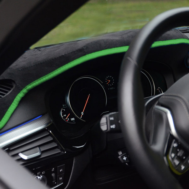 블루코드 섀미 논슬립 블랙 대쉬보드커버 메탈로고 그린, 현대, 제네시스(센터 무/HUD 무)