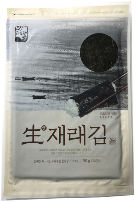 해초랑 생 재래김, 50g, 1개