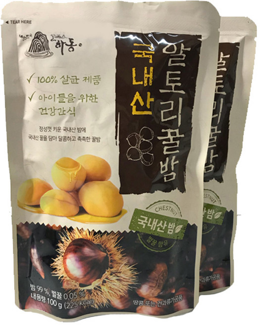 하동 국내산 알토리꿀밤, 100g, 2개