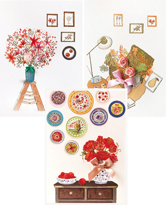 프롬앤투 정물 꽃카드 3종 세트 FT222-123, 혼합 색상, 1세트