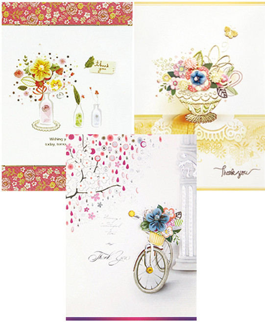 프롬앤투 봄이야기 카드 3종 세트 FT215-123, 혼합 색상, 1세트