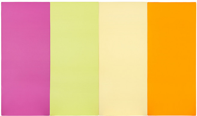 퍼니존 퍼니테라피 핫핑크비비드 시리즈4 유아폴더매트, 핫핑크 + 피스타치오 + 아이보리 + 오렌지