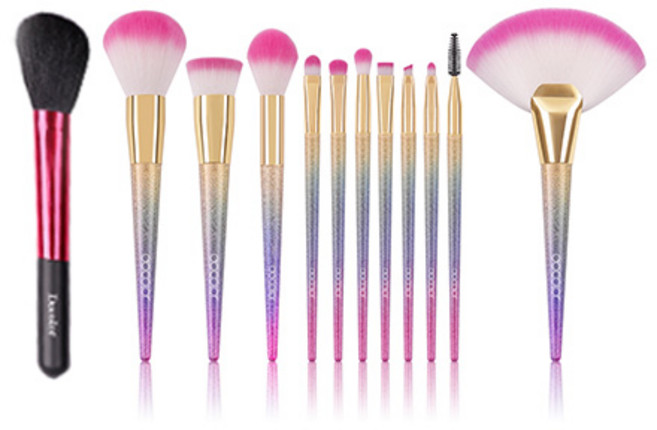 두칼라 판타지 팬 고트헤어 파우더 브러쉬 12종 DB108SZF005, 혼합 색상, 1개