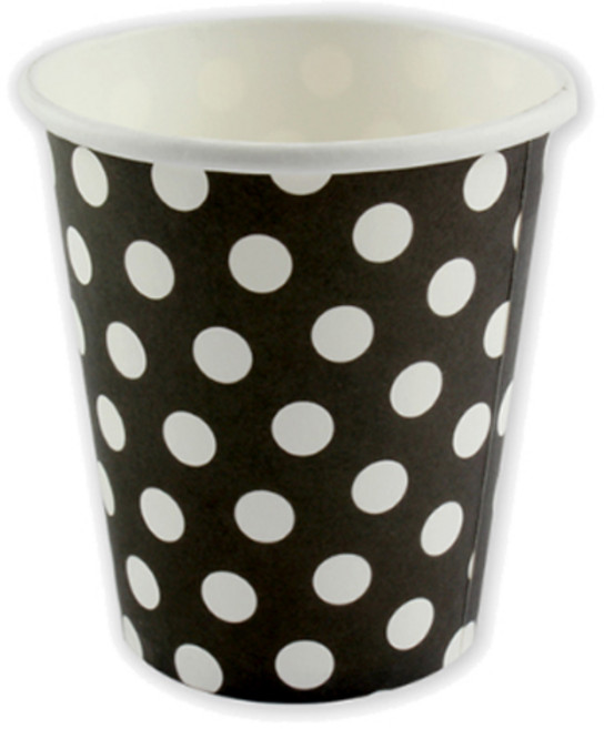 선우랜드 퓨어썬데이 피크닉 종이컵 블랙 도트, 20개입, 1개