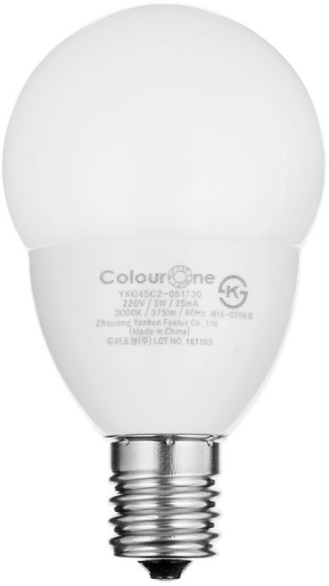 컬러원 LED 미니크립톤전구 5W, 전구색, 1개