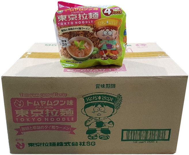 도쿄누들 도쿄라멘 똠양꿍맛 30g x 4p, 48개