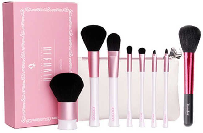 두칼라 머메이드 고트헤어 파우더 브러쉬 8종세트 M0107SZF005, 혼합 색상, 1개