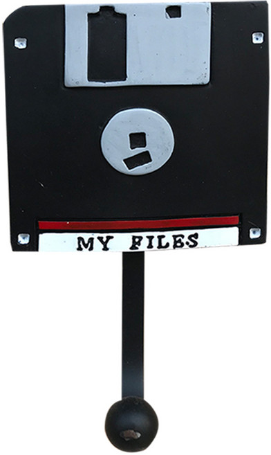 퍼닉 레트로 1구 훅 옷걸이 뮤직, 디스크, 1개