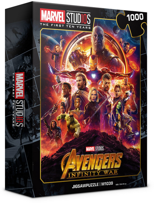 마블 10주년 어벤져스 직소퍼즐 M1039, 1000피스, 혼합 색상, 1개