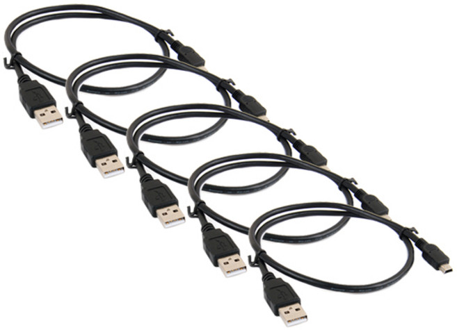 마하링크 USB A Mini 5핀 케이블, 5개, 10cm