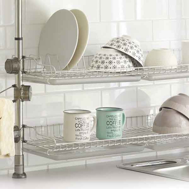 트레벨 하이라인 기둥식 식기건조대 800 골드, 2단, 1개