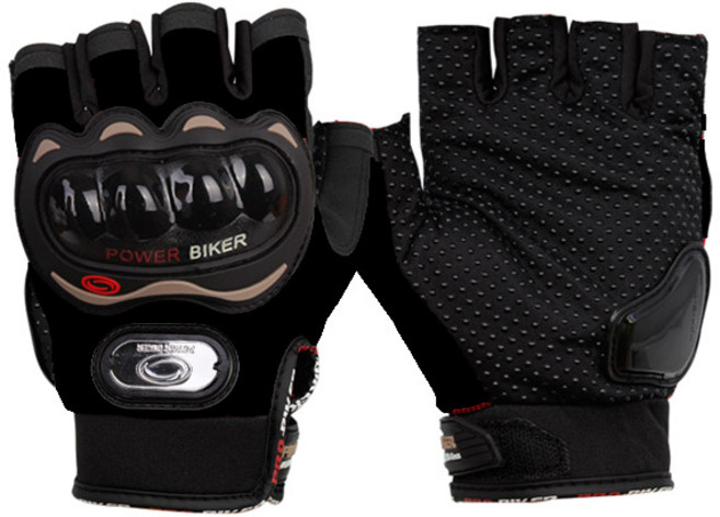 파워바이커 오토바이 반장갑 MSC-04, 블랙