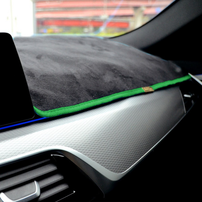 블랙라벨 샤무드 논슬립 대쉬보드커버 블랙 + 그린, 쉐보레, 올뉴말리부(센터 무/LED 유)