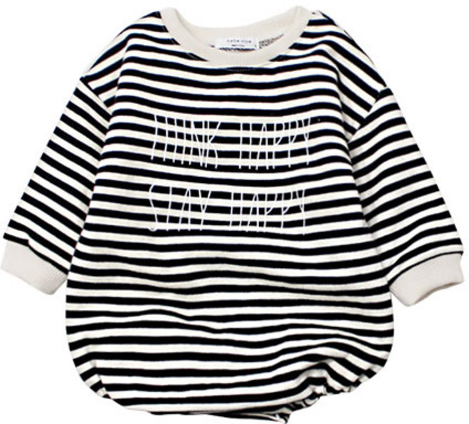 베베나인 유아용 단가라 나염 긴팔 슈트