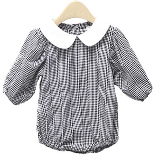 베베나인 신생아용 카라배색 슈트