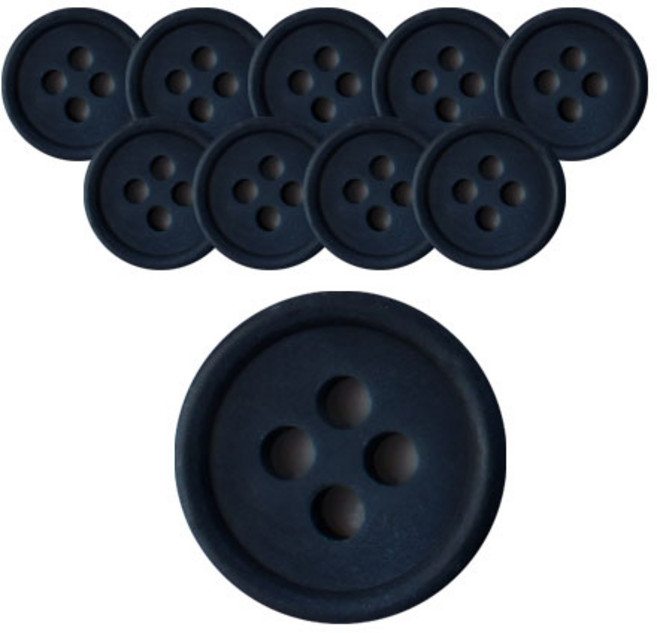 요크 무광 단추 10mm, NA, 10개