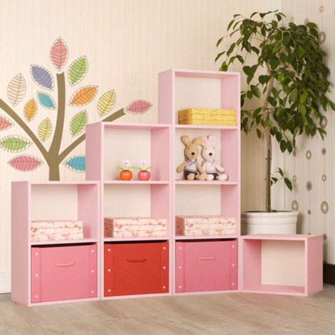 하우디가구 칼라박스, 핑크, 4단