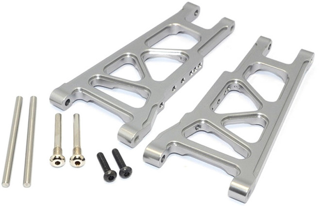 GPM Aluminium Front Rear Lower Arm 2p RC에이암 세트 RC2632, 그레이 실버, 1세트