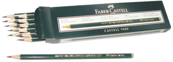 파버카스텔 9000 연필 4B 119004, 12개