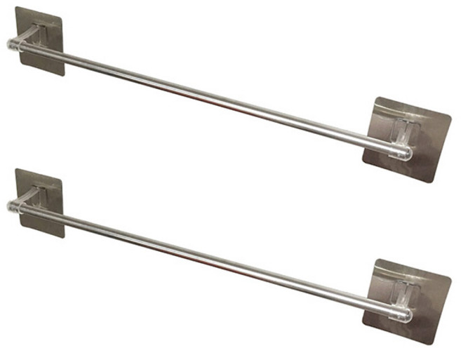 모나코올리브 파워접착 스테인레스 타월걸이, 2개