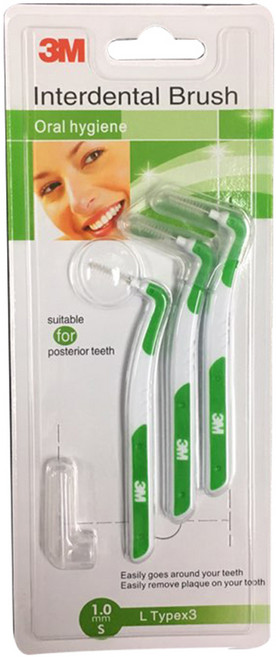 쓰리엠 L형 치간칫솔 S 1.0mm, 3개입, 3개
