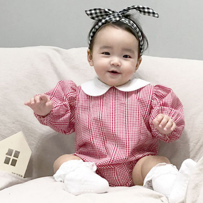 베베나인 신생아용 카라배색 슈트