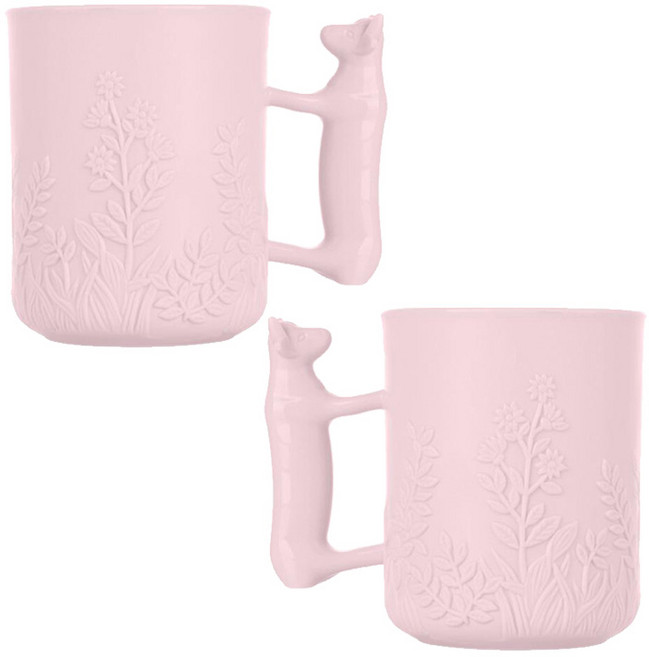 더자카 물소 손잡이 양치컵, Y247LBBT029, 2개입