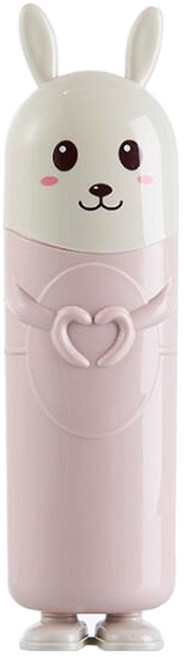 더자카 러브유 레빗 칫솔케이스 표정랜덤, 핑크, 1개