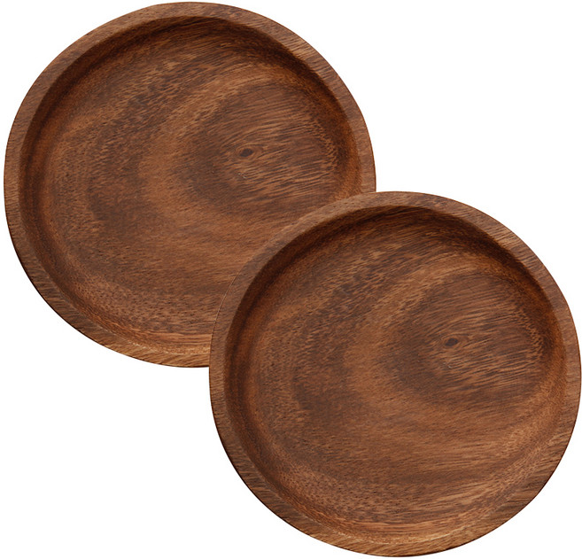 리빙젠 젠한국 아카시아 우드 원형 코스타 2p