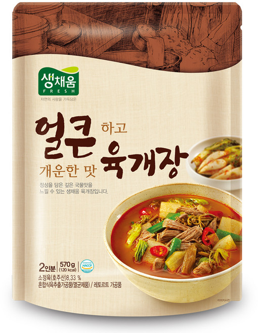 생채움 즉석 얼큰육개장, 570g, 1개