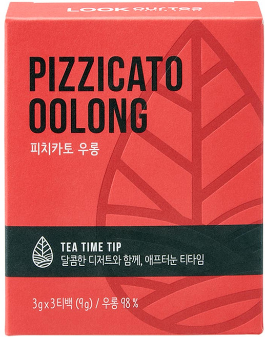 룩아워티 피치카토 우롱 블렌딩 티백, 3g, 3개입, 1개