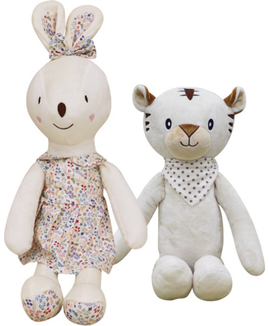 코니베이비 애착인형 2p 세트 공주코니60 + 아기백호티티40, 아이보리, 1개