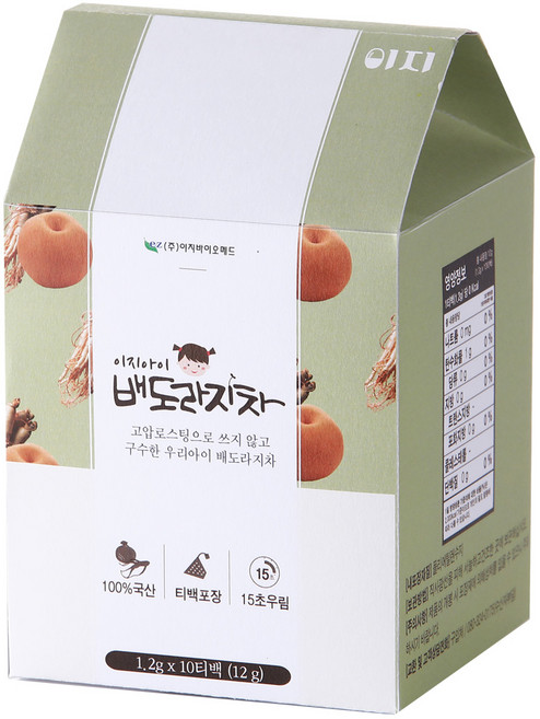 이지바이오메드 이지아이배도라지차, 배 + 도라지 혼합맛, 18개