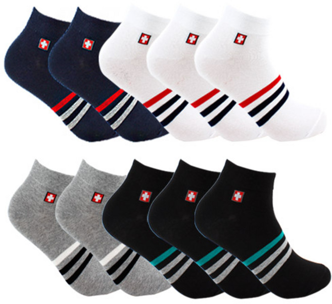 스위스밀리터리 여성용 SM-03 발목 양말 10족